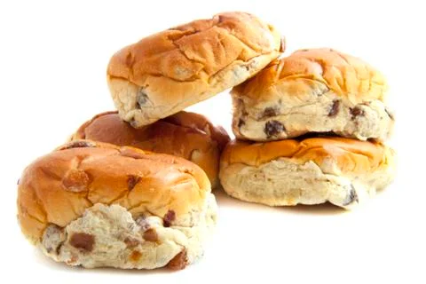 Raisin bun Stock Photos