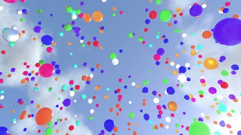Raising Balloons Vídeo Stock 42684010