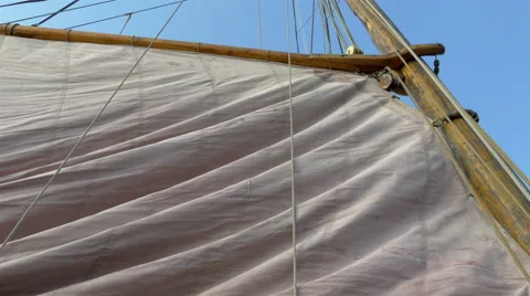 Raising of the big viking flag ready to sail gh4 4k uhd Stock Footage 40637727