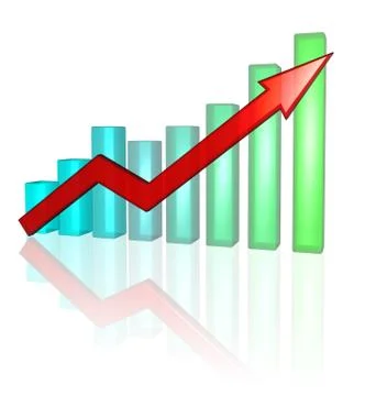 Raising chart Stock Illustration