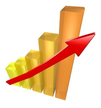 Raising chart Stock Illustration