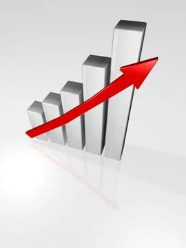 Raising chart Stock Illustration