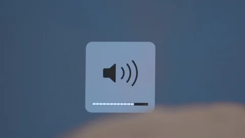 Raising a computer's volume - visual representation Stock Footage 89800968