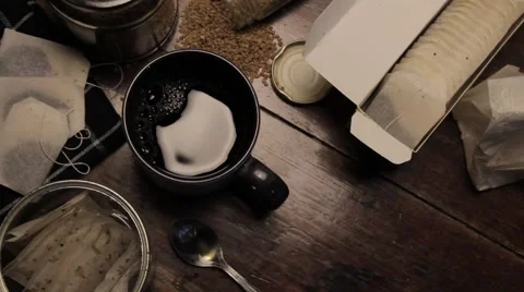 Raising Cup Of Coffee Stock Footage 50450228