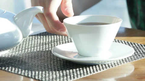Raising cup of tea up Stock Footage 41548242