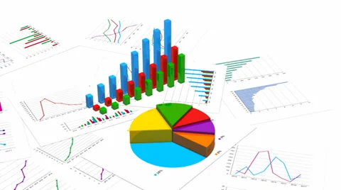 Raising financial charts Stock Footage 27248628
