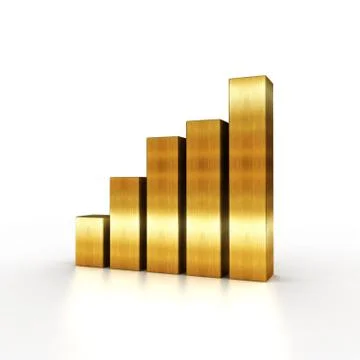 Raising gold chart Stock-Illustration