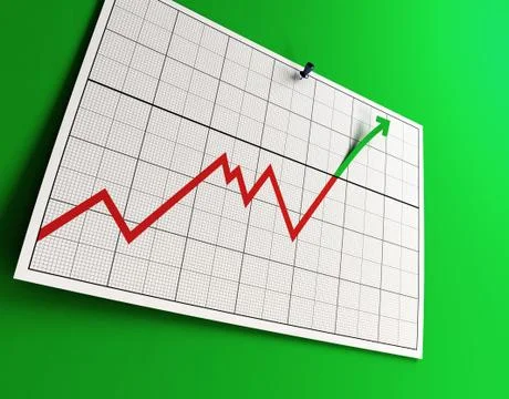 Raising graph Stock Illustration