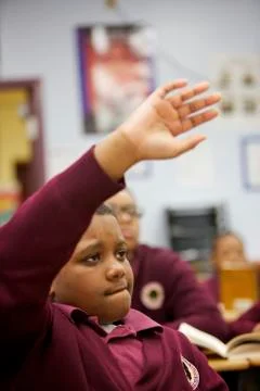 Raising Hand in Class Stock Photos