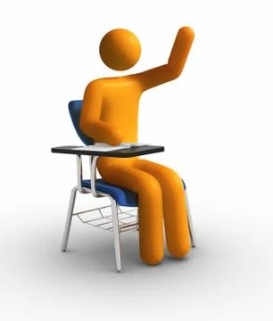 Raising hand Stock Illustration