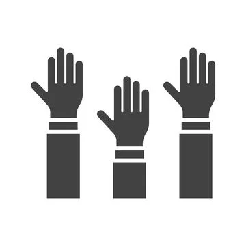 Raising Hands icon vector image. Stock Illustration
