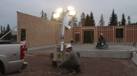 Raising a light construction site Stock Footage 21555510