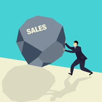 Raising sales vector concept Illustrazione stock