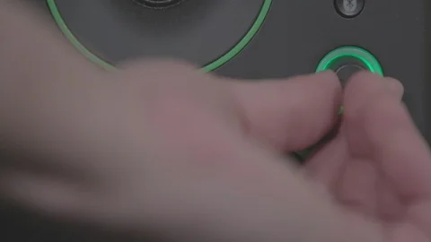Raising a speaker volume Stock Footage 89801214