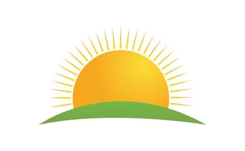 Raising sun Stock Illustration