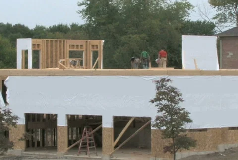 Raising Wall, Construction Stock-Footage 530567