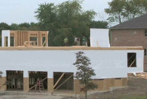 Raising Walls, Construction Stock Footage 530566