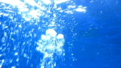 Raising water bubbles Stock Footage 77630022