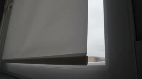 Raising the Window Shades Stock Footage 47711945