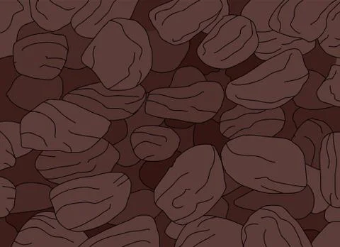 Raisins Close Up Stock Illustration