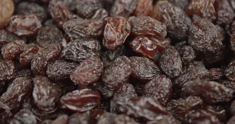 Raisins closeup rotating Stock Footage 165758773