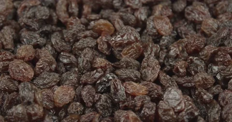 Raisins closeup rotating loopable Stock Footage 156201695