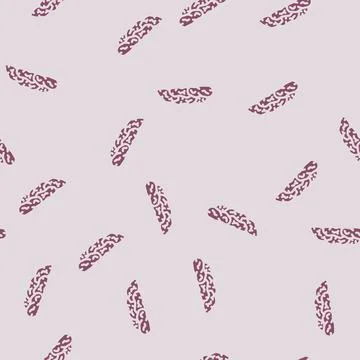 Raisins dried fruit glyph vector seamless pattern Stock Illustration