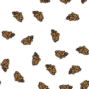 Raisins dried fruit vector seamless pattern 스톡 일러스트