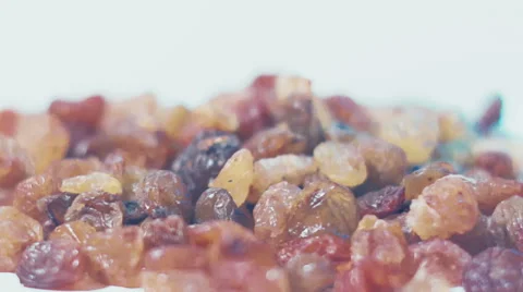 Raisins on a white background Stock Footage 60133899