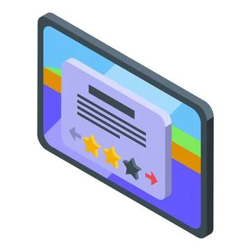 Raiting gameplay icon isometric vector. Game machine Stock Illustration