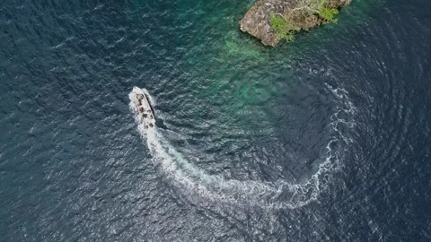 Raja Ampat diving drone video Stock Footage 338191706