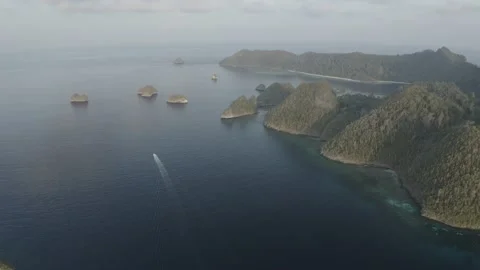 Raja Ampat Islands Indonesia Drone Aerial Stock Footage 236935341