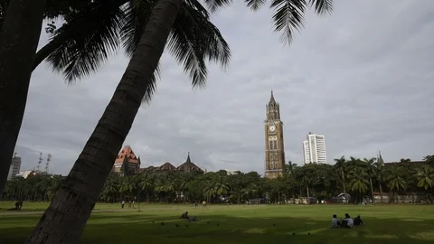 Rajabai Clock Tower Stock Footage 114711146
