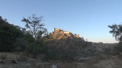Rajasthan Kumbhalh fort  Stock Footage 24386427