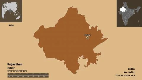 Rajasthan, state of India. Previews. Pattern Illustrazione stock