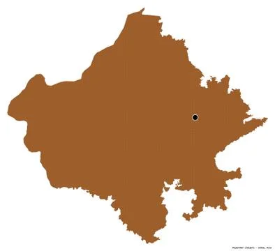 Rajasthan, state of India, on white. Pattern Illustrazione stock