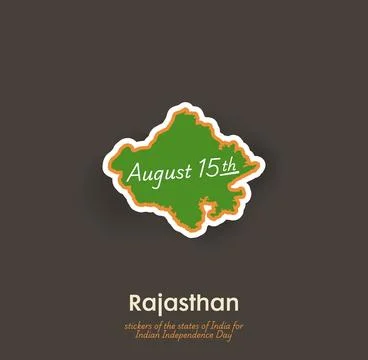Rajasthan vector sticker Stock Illustration