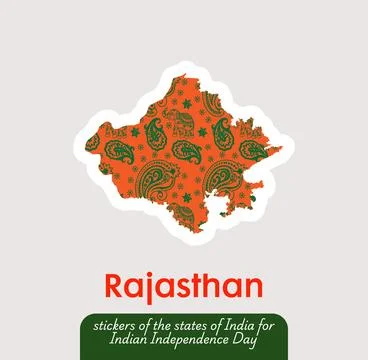 Rajasthan vector sticker Stock Illustration