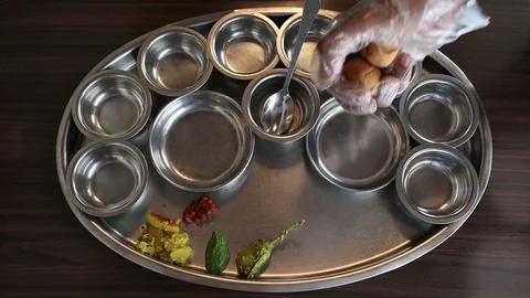 Rajasthani-Dal-baati-churma Stock Footage 113750223