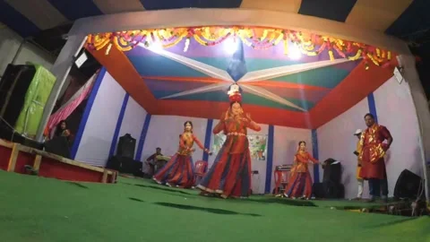 Rajasthani Fire Dance Performance On The... | Stock Video | Pond5