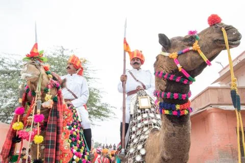 Rajasthani lancer Stock-Fotos