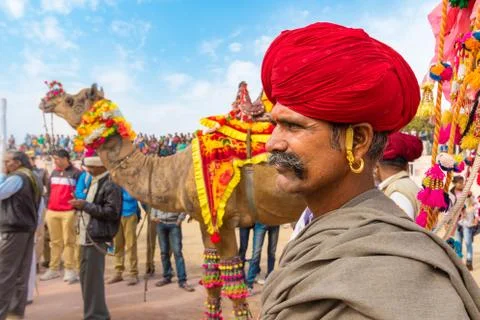 Rajasthani man Stock-Fotos