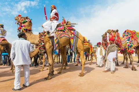 Rajasthani Man with sword Stock Photos