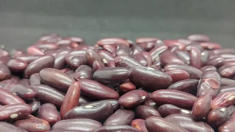 Rajma kidney bean Falling Down in Black Background. Stock Footage 303747205