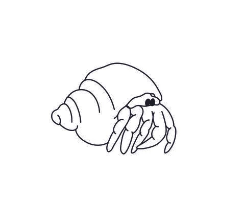 Rak otshelnik Stock Illustration