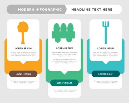 Rake, fence, tree infographic Stock Illustration