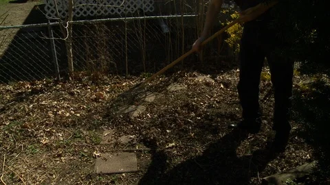 Rake garden path Stock Footage 113488059