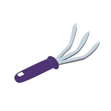 Rake for the garden. Tools for earthworks Illustration