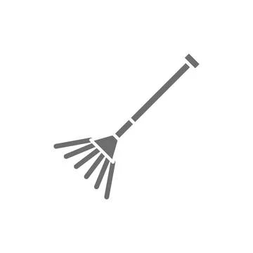 Rake grey icon. Isolated on white background Stock-Illustration