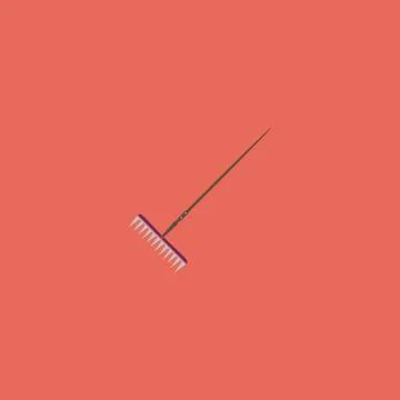 Rake icon. Elements in flat design. イラスト素材